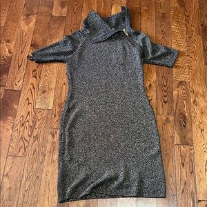Calvin Klein Black and Silver Knit Sweater